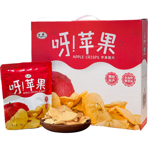 君恬果园苹果脆片山东烟台特产零食礼盒机场同款伴手礼36g* 10袋