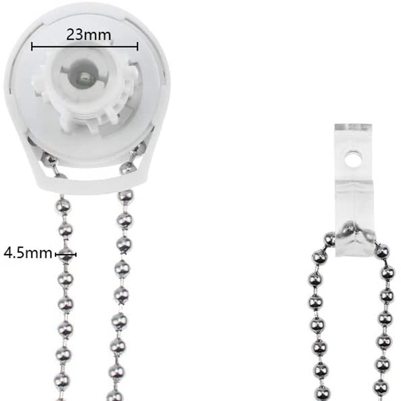 跨境零售25MM卷帘金属制头3窗帘头珠链送窗帘拉配件米珠控制器