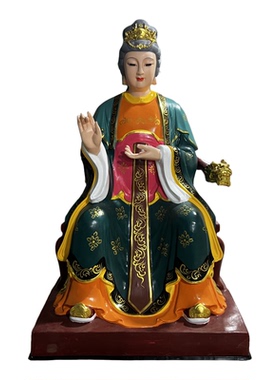 寺庙供奉1.6米泰山碧霞元君像