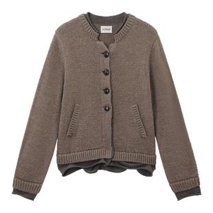 COTEMP NOLITA CARDIGAN 25FW新款复古假两件罗纹毛衣开衫女