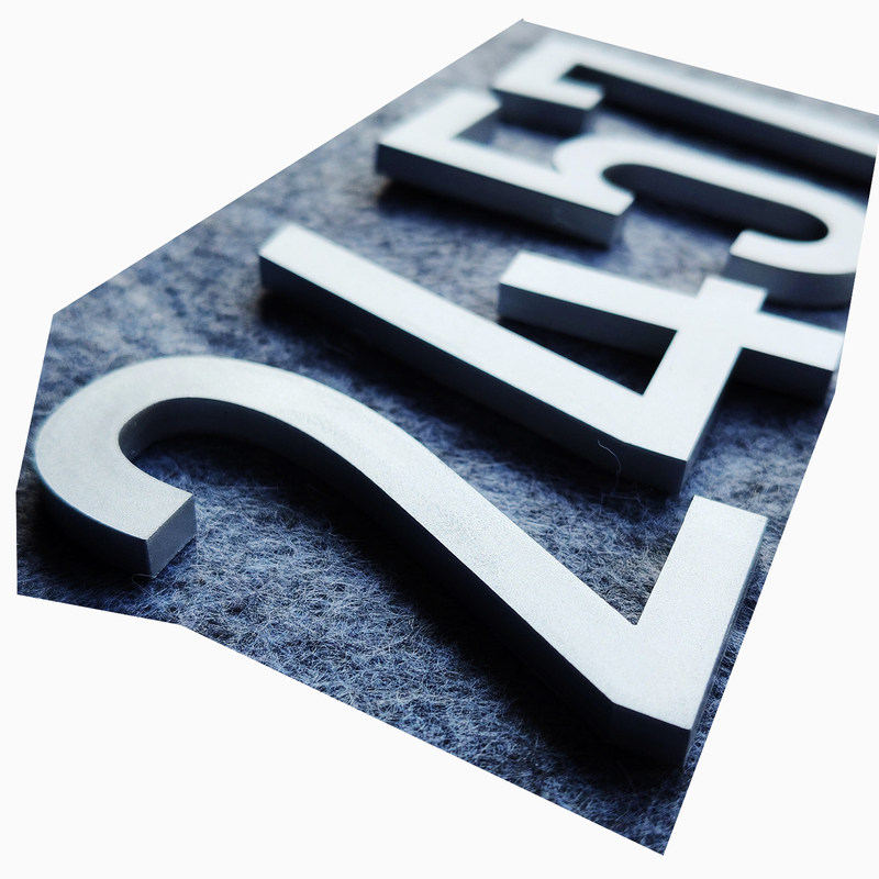 不锈钢3D立体数字门牌定制