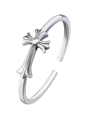 欧美时尚足银999十字架男手镯