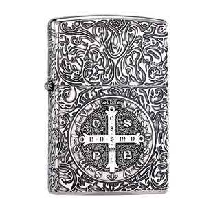 zippo正品打火机 康斯坦丁牧师镀银官方防风煤油送男朋友新年礼物