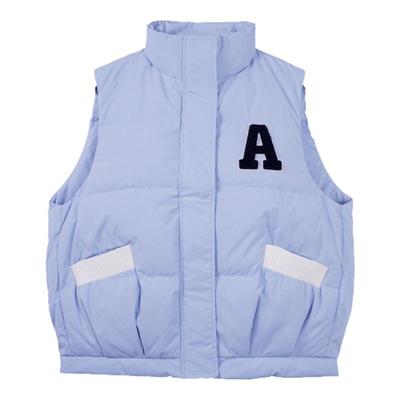 A21女装羽绒马甲秋冬宽松立领