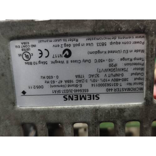 〔议价-可维修〕西门子变频器MM440-75KW 全新均有货