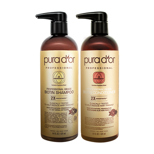 美国purador普娜朵玫瑰金防脱洗发水+护发素套装防脱防断无硅油