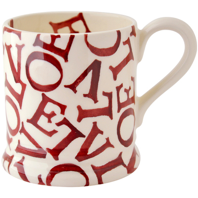 emma红色中号马克杯釉下彩