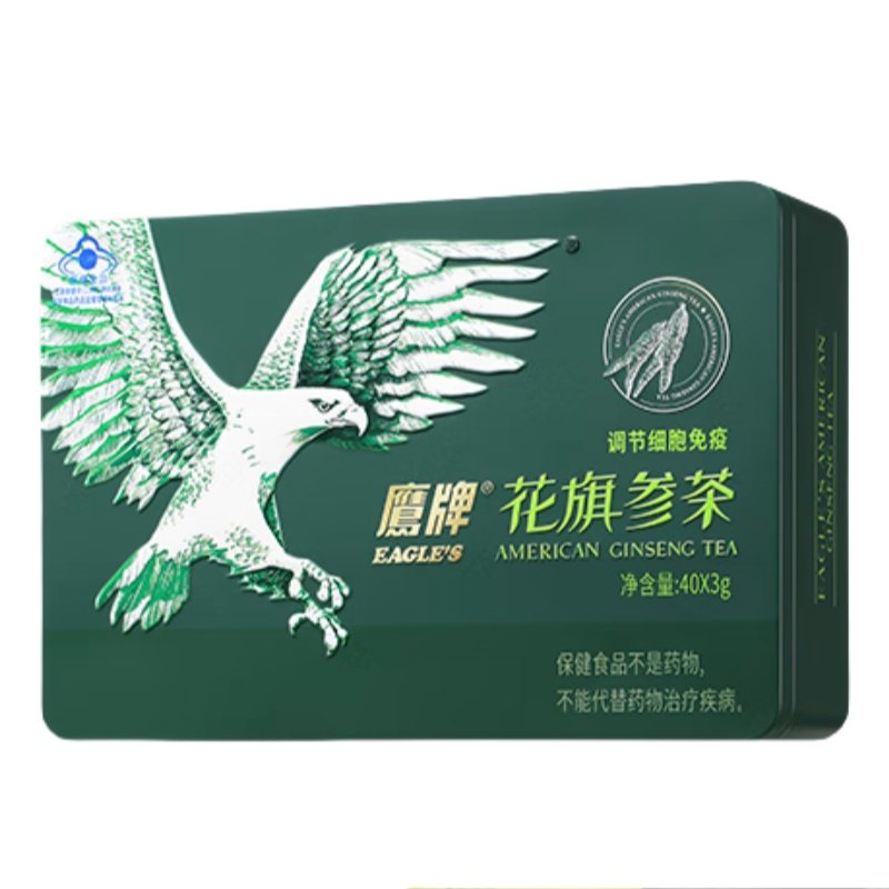 鹰牌花旗参茶西洋参颗粒粉人参皂苷调节细胞免疫力花旗参茶礼盒