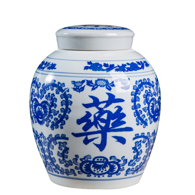 大号定制景德镇药粉陶瓷罐密封罐