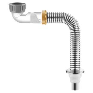 厨房单水槽下水管防臭配件洗菜盆不锈钢排水管侧排止回阀防虫防烫