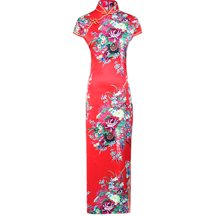 改良走秀演出服礼仪长旗袍年轻款气质高端复古2026年新款夏季少女