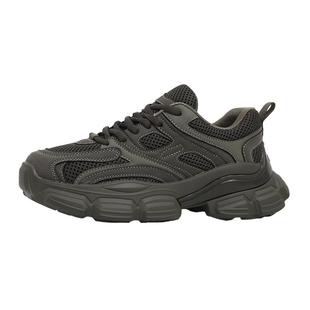 环球老爹鞋女2025年秋季新款厚底黑色鞋子女款爆款休闲百搭运动鞋