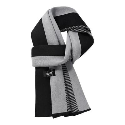 高级感围巾男仿羊绒秋冬防风护颈