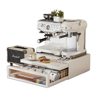 延伸板抽屉式咖啡机置物架厨房水吧台桌面茶包杯子收纳分层放置柜