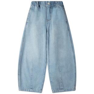 【夏天新宠】凉感莱赛尔升级百搭神裤打褶弯刀香蕉裤子牛仔男童裤