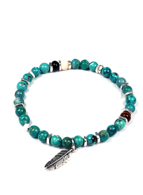 pohier小众设计原矿羽毛手工珠