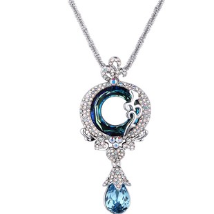 法国Eternelle奥地利水晶吊坠 欧美风女长装饰项链时尚秋冬毛衣链