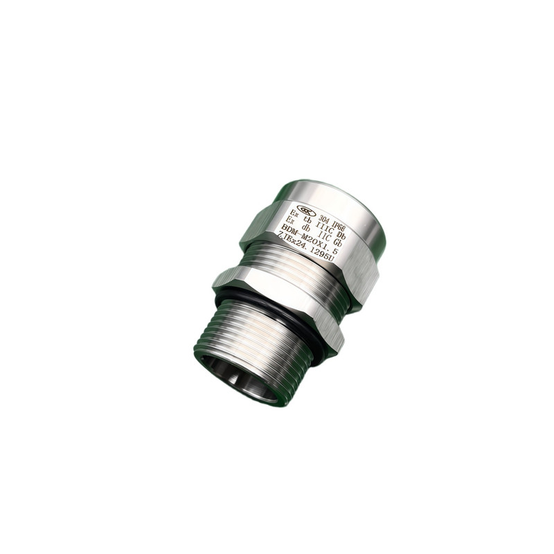 304不锈钢防爆格兰头仪表电机电缆夹紧密封接头NPT填料函M20G1/2