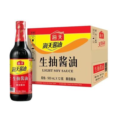 海天生抽酱油500mlper瓶装