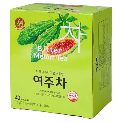 韩国进口友利苦瓜红豆南瓜茶水冲泡饮品袋泡茶包养生茶冷泡茶原装