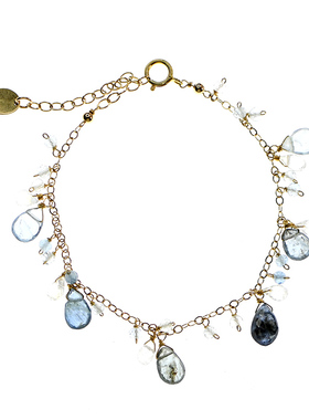 手链三合一草海蓝宝梦幻月光石