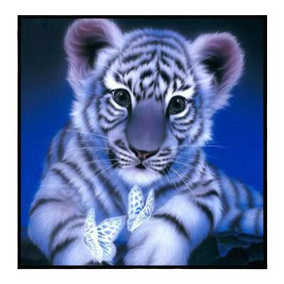 简约5d动物带框钻石画满十字绣