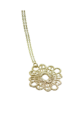 波西米亚蕾丝花朵项链原创2025年新款潮设计感气质复古锁骨链女