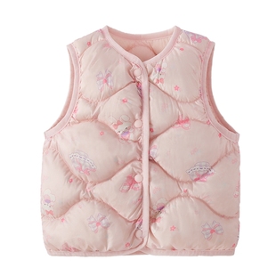 [7A抗菌]女童羽绒马甲儿童保暖鸭绒女小童冬装衣服宝宝秋冬背心