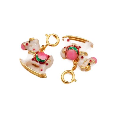 925银滴油小马吊坠DIY手链配件