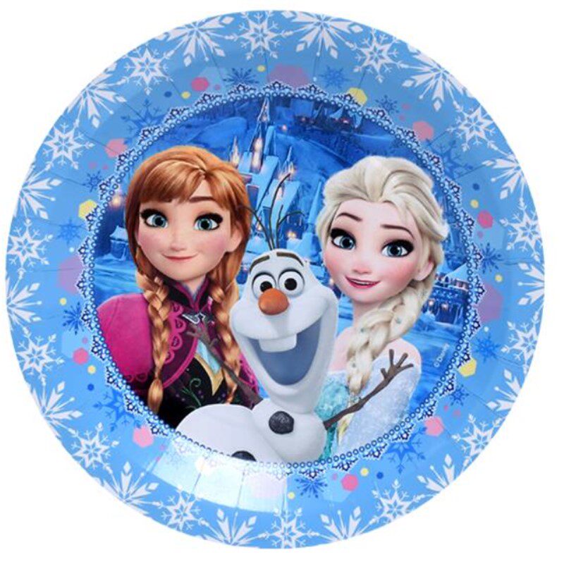 冰雪奇缘爱莎公主女孩生日艾莎主题儿童派对蛋糕装饰布置餐具桌布