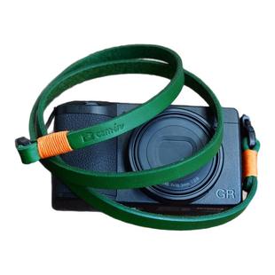 cam-in手工制作相机背带头层牛皮复古微单绳真皮肩带单反挂绳理光