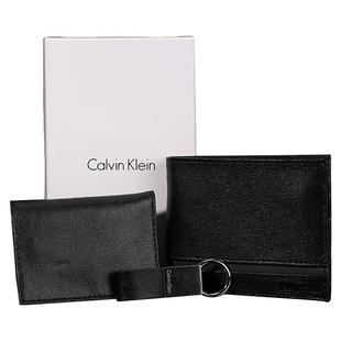 calvinklein男士ck钱包黑色男皮夹男款爸爸手包卡包驾驶证二合一