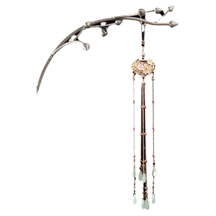 旗袍汉服挂饰压襟流苏穗子胸针复古中式平安吊坠中国风胸针