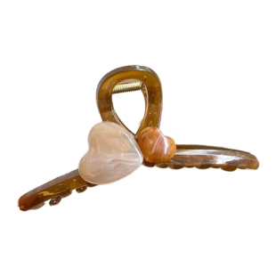 拼色爱心大号抓夹鲨鱼夹后脑勺发抓夹百搭韩版高级感气质发卡发夹