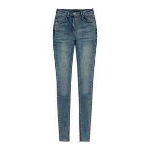 李李服饰老钱感小脚牛仔裤女2026春季新款高腰修身显瘦时髦裤