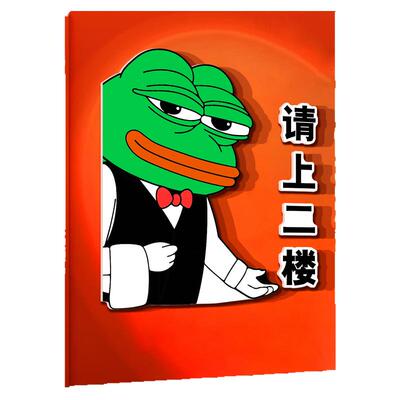 网红牛蛙店墙面装饰文化创意美鱼头火锅广告贴纸饭馆餐饮壁海报画