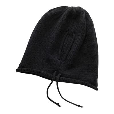 毛线帽针织帽女百搭卷边春秋冬季