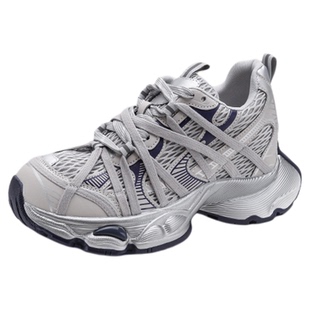 厚底老爹鞋女款夏秋2025新款百搭小个子内增高显脚小休闲运动鞋子