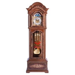 利时达德国赫姆勒落地钟客厅机械座钟新中式轻奢欧式别墅整点报时