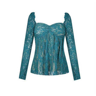 轻熟风蕾丝拼接长袖衬衫春季新款慵懒甜辣妹气质修身显瘦百搭上衣