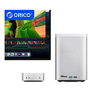 ORICO硬盘柜RAID阵列柜外接M2固态硬盘盒3.5/2.5寸机械磁盘双盘位