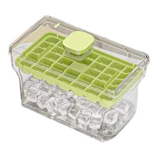 按压冰块模具冰格制冰家用食品盒冻模型自制冰箱储存制作神器
