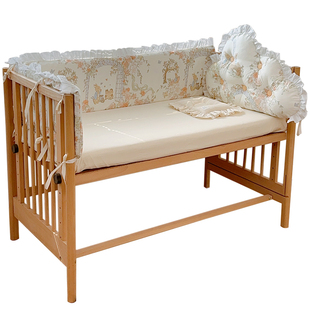 婴儿床床围防撞软包纯棉可拆洗三面床靠套件新生儿童宝宝小拼接床