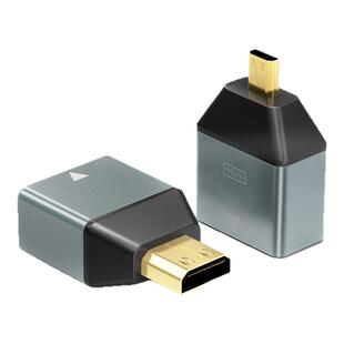 腾飞minihdmi转hdmi转接头4Kmicro hdmi转接器迷你便携屏单反相机