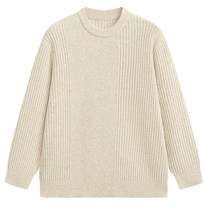 MODE COMMUTER | MC羊毛混纺颗粒肌理保暖透气圆领休闲毛衫