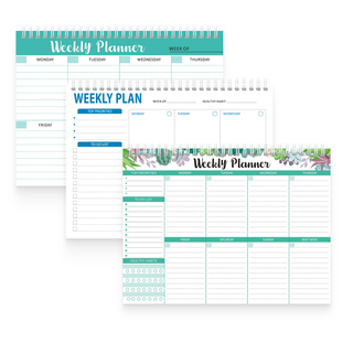 2025桌面简约每周计划线圈本目标效率日程管理行程自律打卡记事本