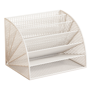 扇形铁艺架子多层书立文件框美工金属文件架桌面分类书架办公桌文件盒办公纸张卡纸收纳置物架放a4纸资料架子