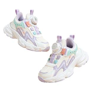 Abckids童鞋冬季潮流时尚潮流休闲男童鞋女童加绒保暖舒适运动鞋