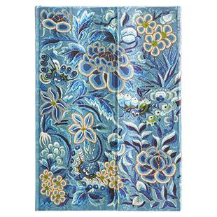 paperblanks佩兰克笔记本本子日记本高颜值古风手帐手账本送老外中国特色礼物记事本文具颂扬汉服刺绣蓝柳