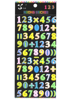 字母符号数字号码立体泡泡贴纸